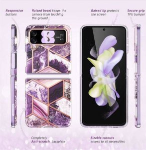 Supcase SUPCASE COSMO GALAXY Z FLIP 4 MARBLE PURPLE 9