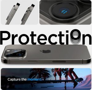 Spigen OSŁONA APARATU SPIGEN OPTIK.TR CAMERA PROTECTOR 2-PACK IPHONE 14 PRO / 14 PRO MAX BLACK 9