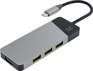 Stacja/replikator Green Cell Hub adapter USB-C Connect 3xUSB 3.1 HDMI 4K 60Hz USB-C PD 85W 1