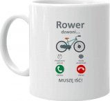 Koszulkowy Rower dzwoni - muszę iść - kubek z nadrukiem 1