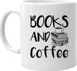 Koszulkowy Books and coffee - kubek z nadrukiem 1