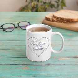 Koszulkowy Kochanie jesteś dla mnie wszystkim - kubek na prezent 4