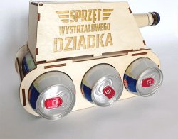 Koszulkowy Sprzęt wystrzałowego dziadka - czołg na piwo z grawerem 3