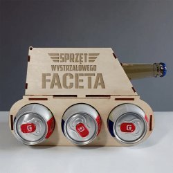 Koszulkowy Sprzęt wystrzałowego faceta - czołg na piwo z grawerem na prezent 4