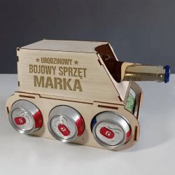 Koszulkowy Produkt personalizowany - Urodzinowy bojowy sprzęt (imię) - czołg z grawerem na prezent 5