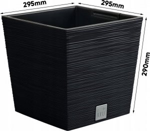 Prosperplast Doniczka na kwiaty Donica Furu DFS300 antracytowy (DFS300-S433) 2