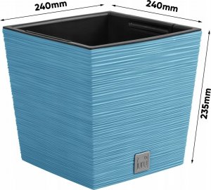 Prosperplast Doniczka na kwiaty Donica Furu DFS240 Niebieska 2
