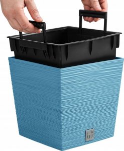 Prosperplast Doniczka na kwiaty Donica Furu DFS240 Niebieska 4