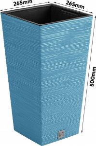 Prosperplast Doniczka na kwiaty Donica Furu DFSH265 Niebieska 2