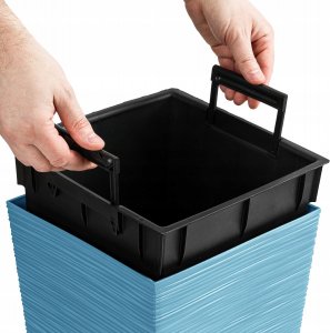 Prosperplast Doniczka na kwiaty Donica Furu DFSH265 Niebieska 4