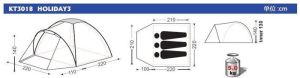 Namiot turystyczny King Camp Holiday 3 KT3018 Namiot (80003) 3