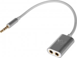 Kabel Maclean Jack 3.5mm - Jack 3.5mm x2 0.15m biały (MCTV-580) 2