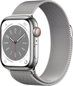 Smartwatch Apple Watch 8 GPS + Cellular 41mm Silver Stainless Steel Srebrny  (MNJ83FD/A) 1