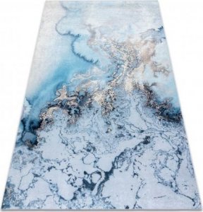 Dywany Łuszczów Dywan do prania ANDRE 2248 Marmur antypoślizgowy - niebieski, 80x150 cm 1