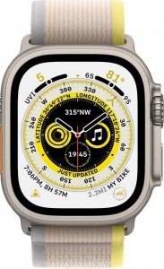 Smartwatch Apple Watch Ultra GPS + Cellular 49mm Titanium Case Trail Loop Medium/Large Szaro-żółty  (MQFU3FD/A) 2