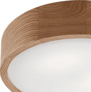 Lampa sufitowa Lamkur Plafon drewniany dębowy LED 2-punktowy okrągły 38cm 4