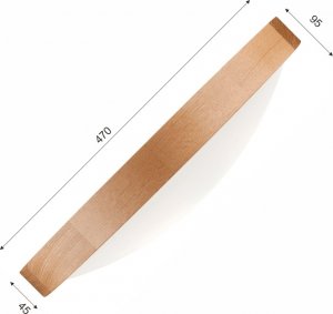 Lampa sufitowa Lamkur Plafon drewniany dębowy LED 3-punktowy wypukły 47cm 7