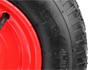 Geko Koło do taczki 4.00-8 2PR czerwona felga 3666 5