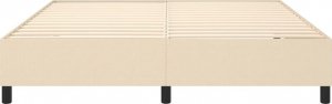 vidaXL Łóżko kontynentalne, kremowe, tapicerowane tkaniną, 180x200 cm 5