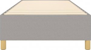 vidaXL Łóżko kontynentalne, jasnoszare, obite tkaniną, 80x200 cm 5