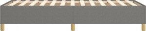 vidaXL Łóżko kontynentalne, ciemnoszare, obite tkaniną, 80x200 cm 6