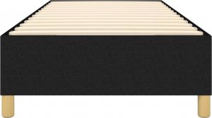 vidaXL Łóżko kontynentalne, czarne, obite tkaniną, 80x200 cm 5