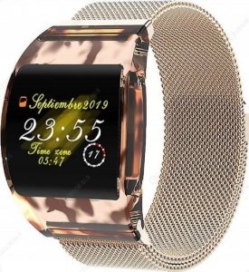 Smartwatch Inteligentny zegarek smartwatch pulsometr kroki złoty 1