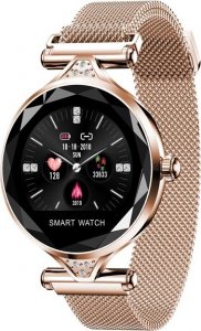 Smartwatch Ekskluzywny Smartwatch Zegarek Damski H1 Puls Kroki Cykl Ekg SMS - Niebieski 1