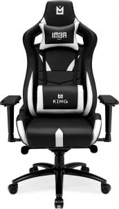 Fotel IMBA Seat King czarno-biały 1