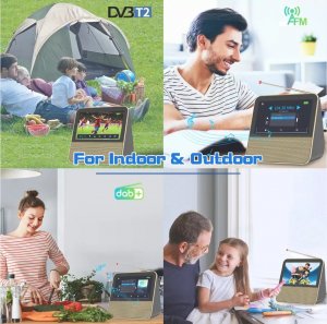 Odtwarzacz przenośny XFA Mini telewizor przenośny 7" DVB-T2 DAB+ FM H.265 Z 8