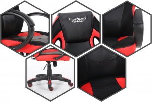 Fotel Nordhold Ullr czarno-czerwony 13