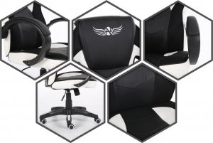 Fotel Nordhold Ullr czarno-biały 13