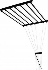 Suszarka na pranie Familia SUSZARKA SUFITOWA ŁAZIENKA BALKON 100cm 7pr CZARNA 3