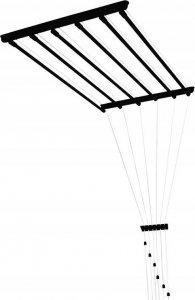 Suszarka na pranie Familia SUSZARKA SUFITOWA ŁAZIENKA BALKON 170cm 6pr CZARNA 3