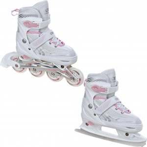 Rolki Croxer Rolki Łyżwy 2w1 Croxer Optima White/Pink 31-34 1