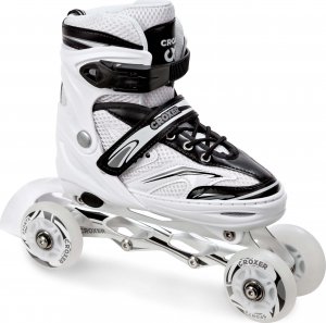 Rolki Croxer Rolki Wrotki 3w1 Croxer Novum White 31-34 LED 2