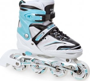 Rolki Croxer Rolki Wrotki 3w1 Croxer Novum White/Mint 31-34 LED 2