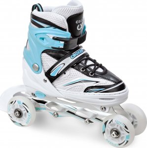 Rolki Croxer Rolki Wrotki 3w1 Croxer Novum White/Mint 31-34 LED 5