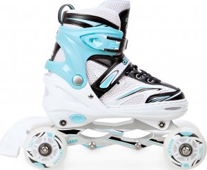 Rolki Croxer Rolki Wrotki 3w1 Croxer Novum White/Mint 31-34 LED 6