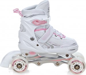 Rolki Croxer Rolki Wrotki 3w1 Croxer Optima White/Pink 31-34 4