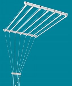 Suszarka na pranie Familia SUSZARKA SUFITOWA ŁAZIENKOWA BALKON 130cm 7-prętów 2