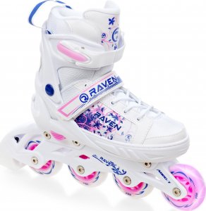 Rolki Raven Inlineskates Meia rekreacyjne regulowane białe r. 28-32 2