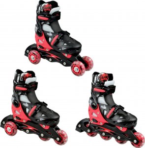 Rolki Raven Inlineskates Rolko-Wrotki 3w1 RAVEN Singer Black/Red 29-32 1