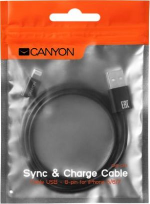 Kabel USB Canyon USB-A - 1 m Czarny (CNE-CFI1B) 2