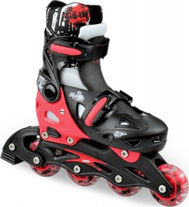 Rolki Raven Inlineskates Singer z wymienną płozą regulowane czerwone r. 37-40 2