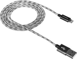 Kabel USB Canyon USB-A - 1 m Szary Biały (CNE-CFI3DG) 1