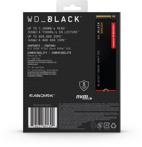 Dysk SSD SanDisk Black SN850X 1TB M.2 2280 PCI-E x4 Gen4 NVMe (WDS100T2X0E) 8