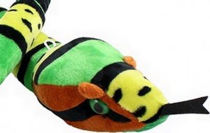 K-Toys WĄŻ GRZECHOTNIK z grzechotką plusz maskotka 135cm 2