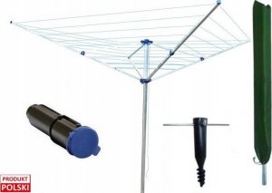 Suszarka na pranie SUSZARKA OGRODOWA JUPITER 50m + KOTWA + POKROWIEC 14
