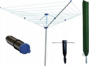 Suszarka na pranie SUSZARKA OGRODOWA JUPITER 50m + KOTWA + POKROWIEC 2